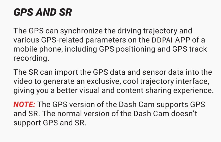 Z50 GPS an SR